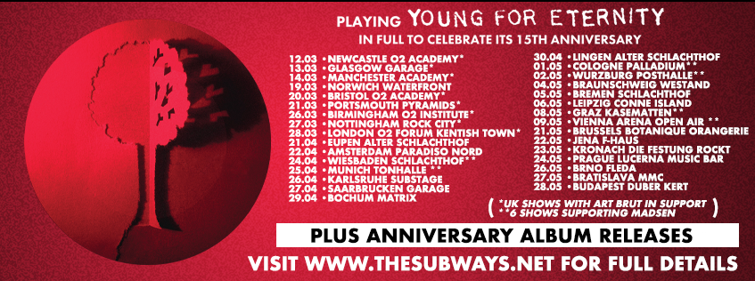 The Subways – Young for Eternity 15 Years Anniversary – Columbia Theater Berlin – 17.04.2020